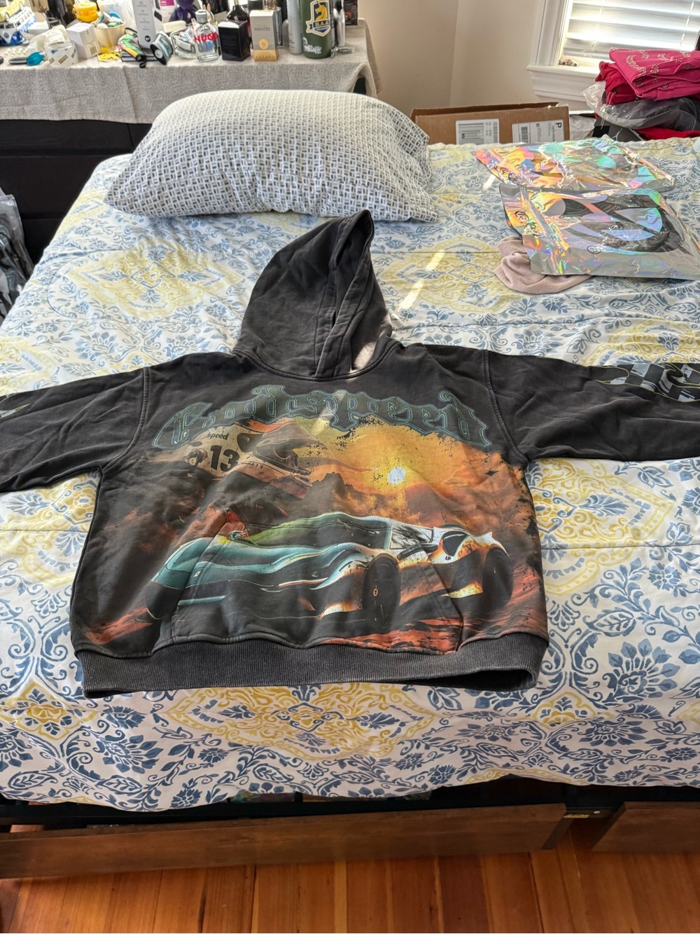 Godspeed Sunset Drift Men’s Black Fleece Hoodie